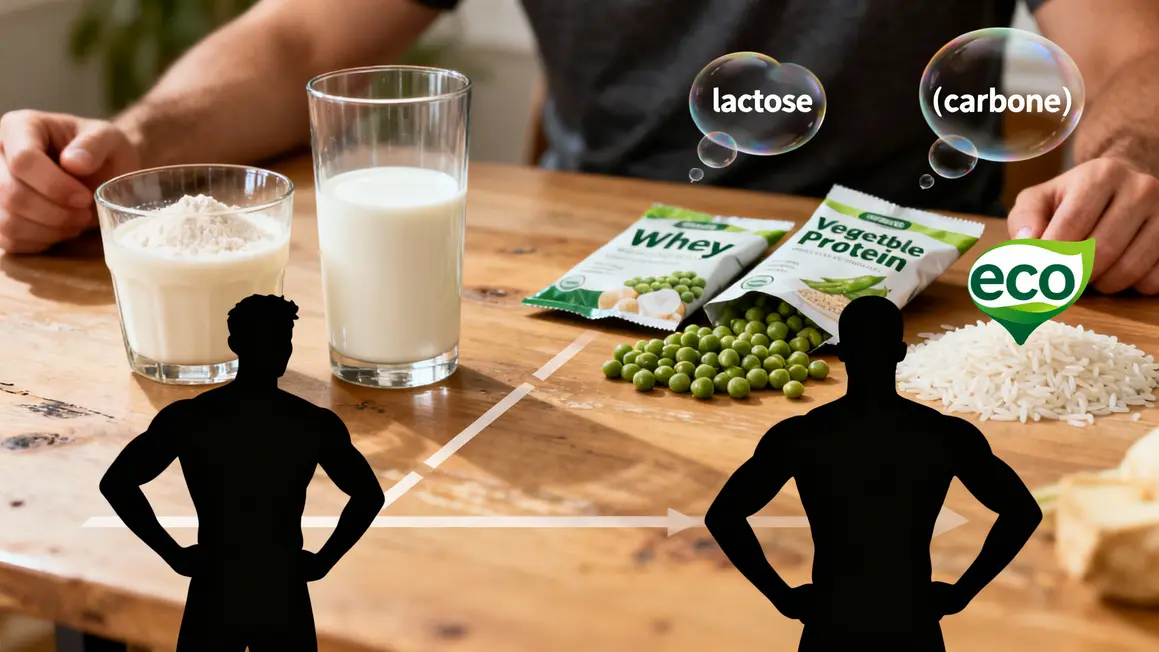 comparatif whey proteine vegetale lactose carbone