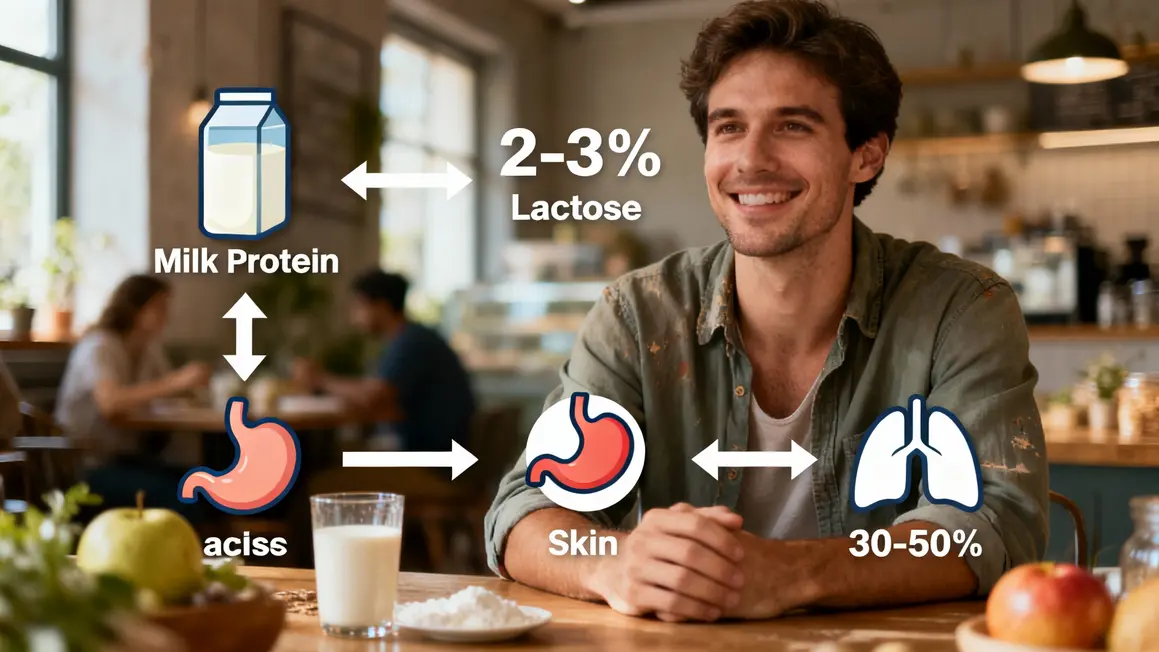 tableau différences protéines lait lactose symptomes chiffres