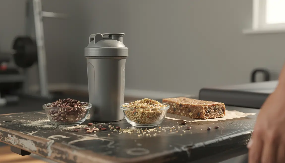 shaker proteines vegetales legumes quinoa barre energetique