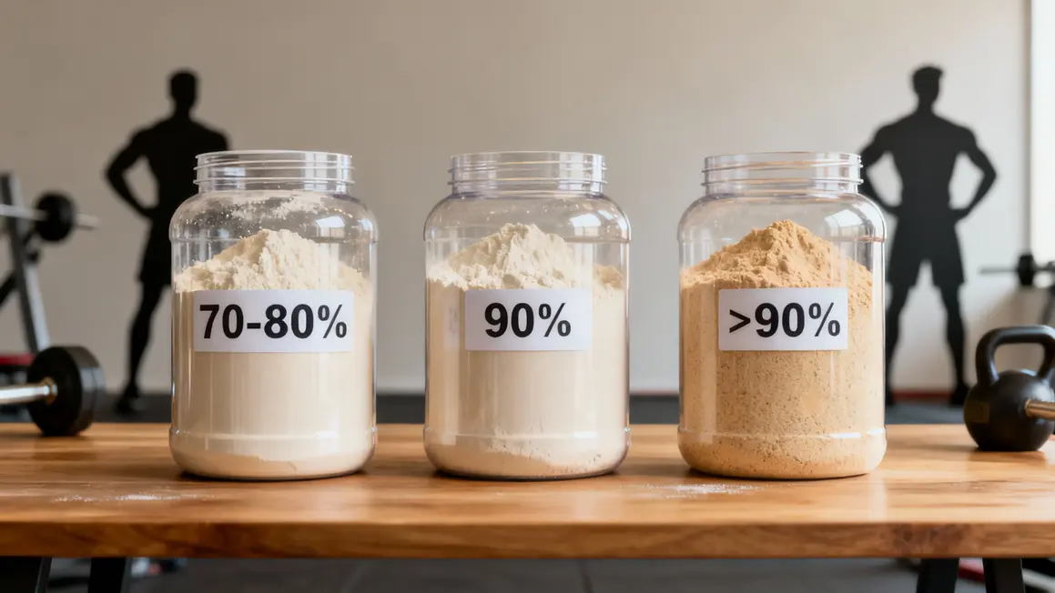 tableau photoréaliste trois whey protéine comparatif