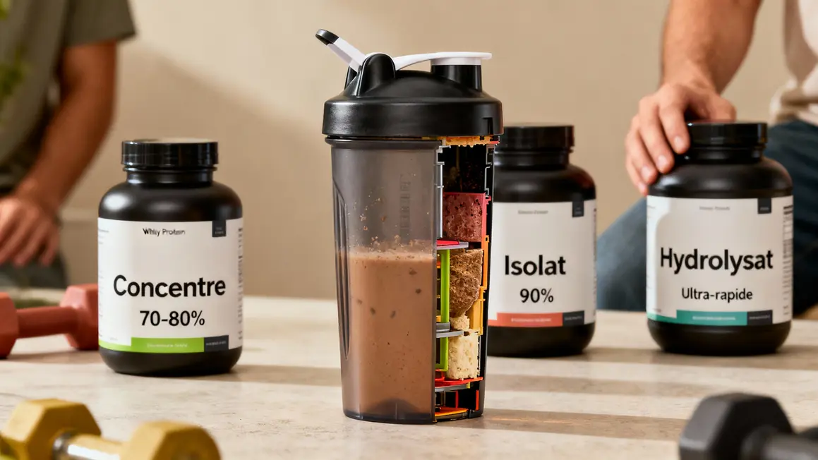 whey proteine types infographie