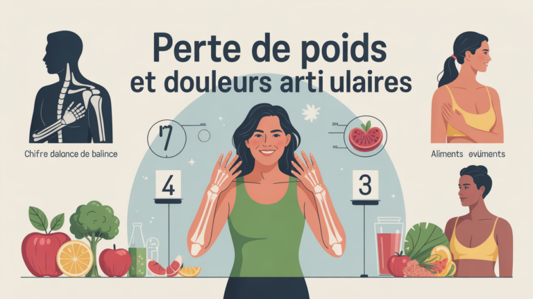 infographie perte de poids et douleurs articulaires