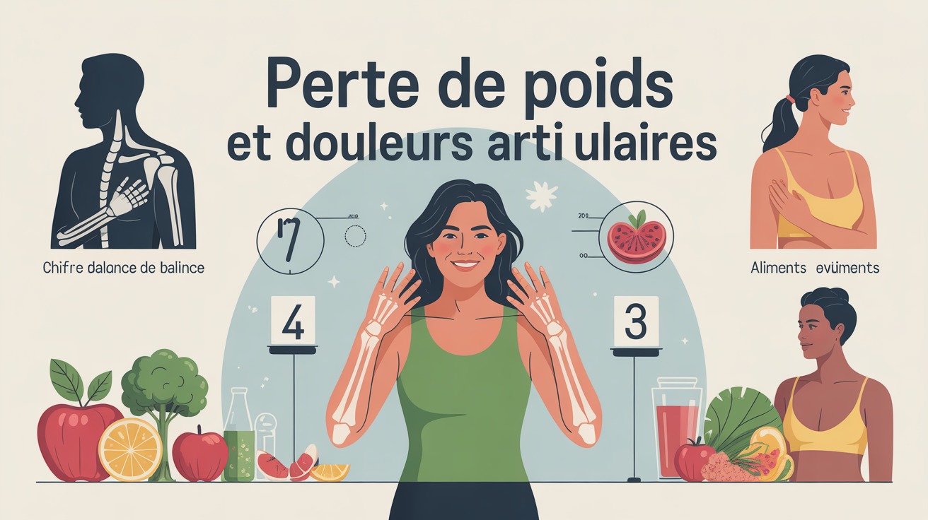 infographie perte de poids et douleurs articulaires