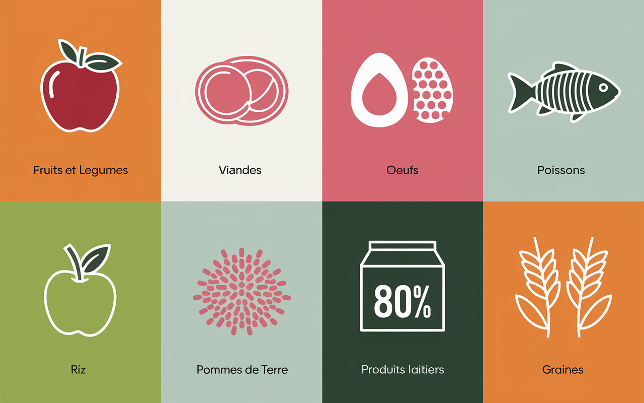 Tableau aliments sans gluten