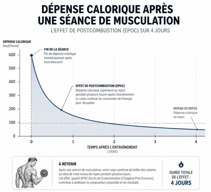 Effet de postcombustion après une séance de musculation