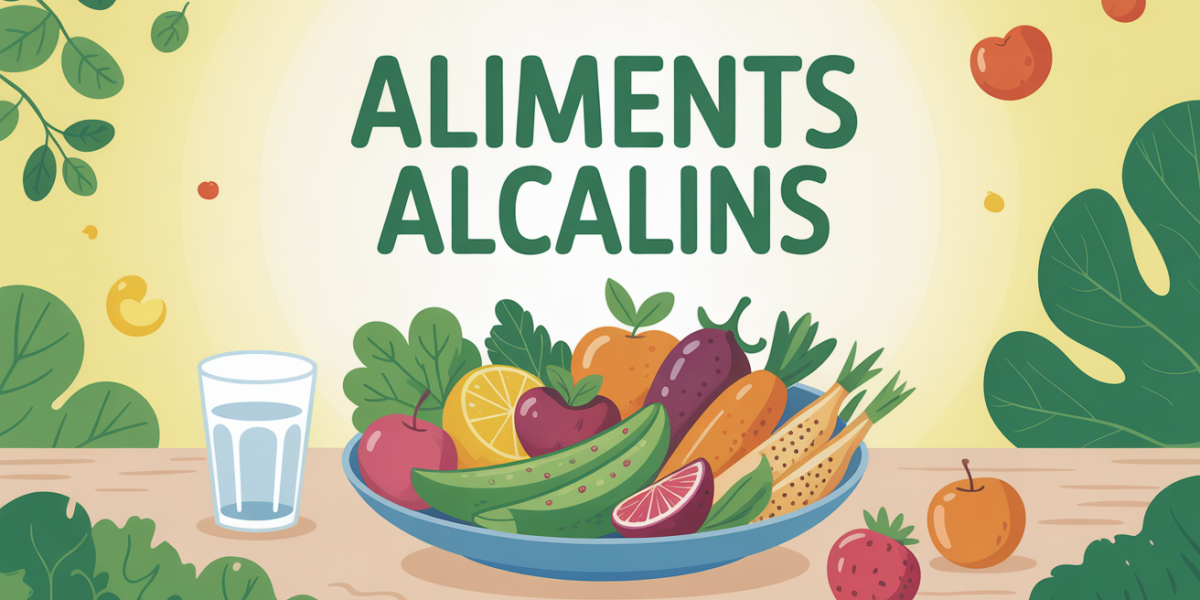 Assiette avec aliments alcalins frais et fruits secs