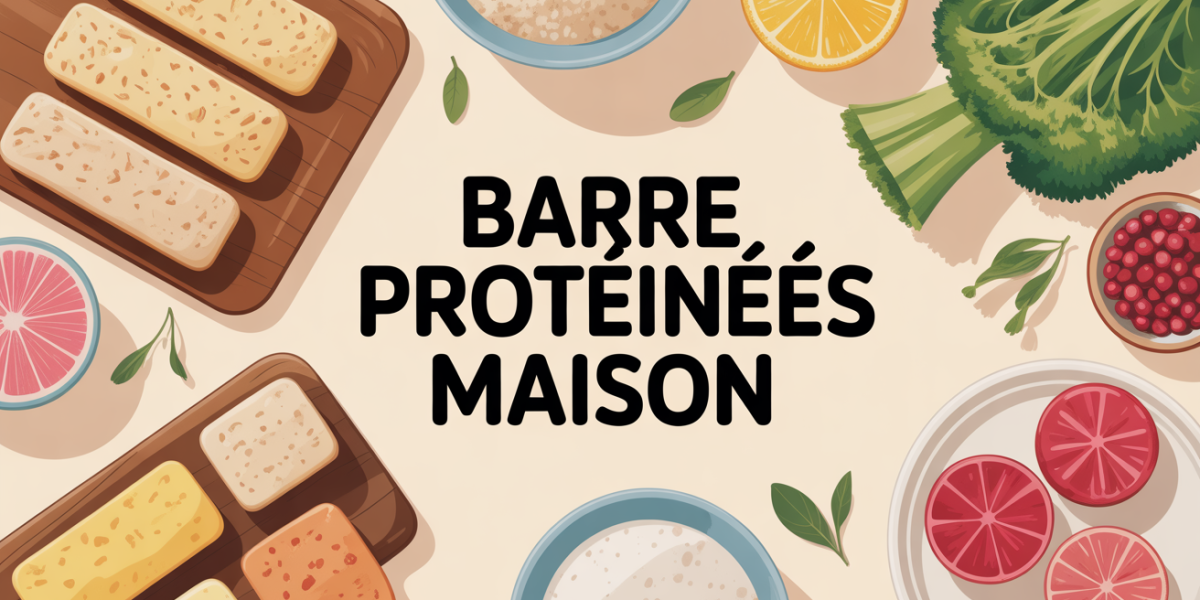 barres proteinees maison et ingrédients sportifs vue dessus