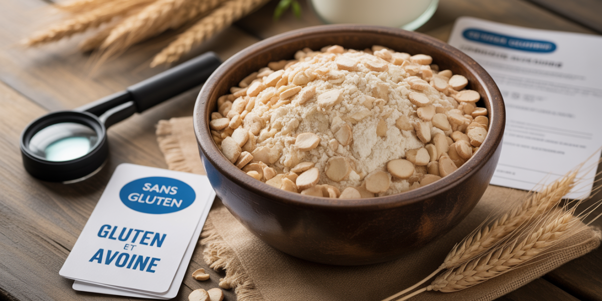 gluten avoine bol flocons d'avoine sans gluten