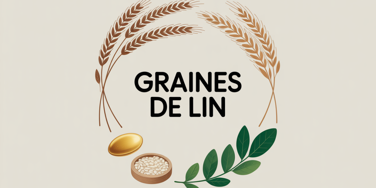 graines de lin brunes dorees cuillere et bienfaits