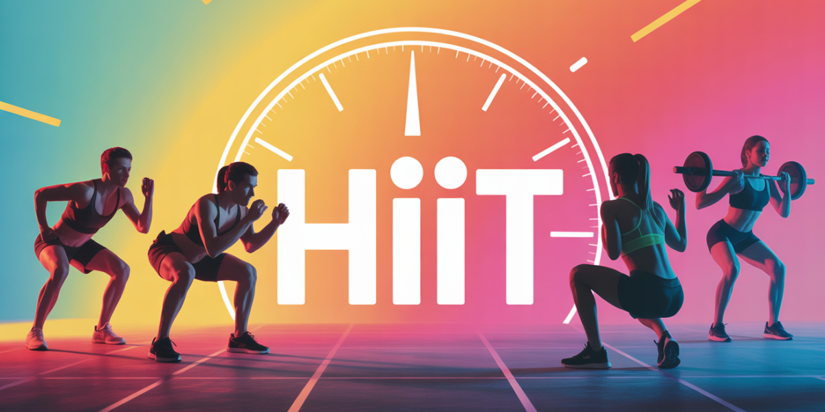 Séance HIIT énergie motivation silhouettes saut