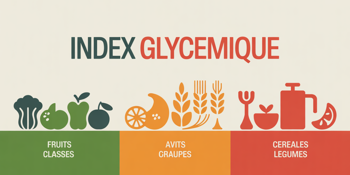 table cuisine index glycémique aliments classes par couleur