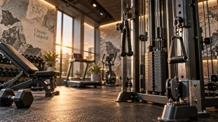 Machines de salle de sport : station multifonction en salle de sport