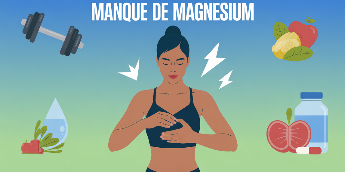 Illustration manque de magnesium crampes aliments sportives