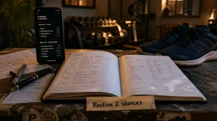 Motivation musculation : carnet d’entraînement pour tenir la routine 2 séances
