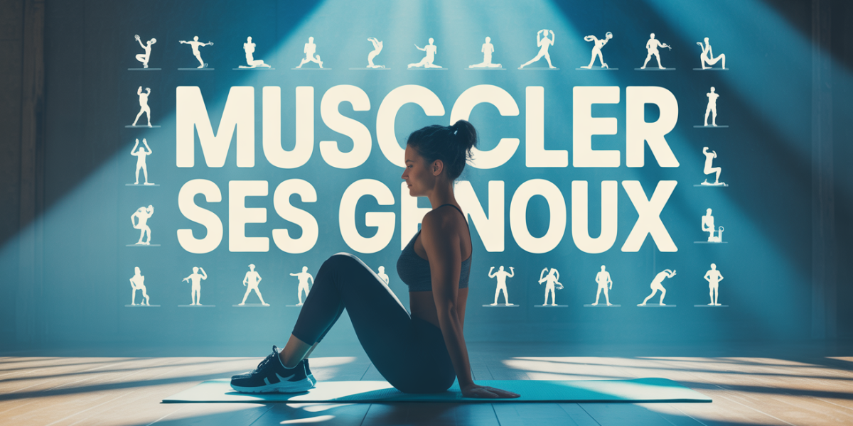 Renforcement genoux silhouette exercices tapis