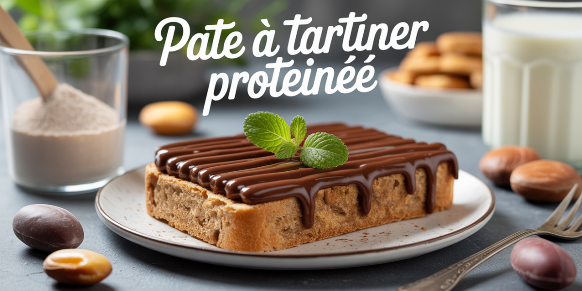 pate a tartiner proteinee, pain complet, haltères, amandes