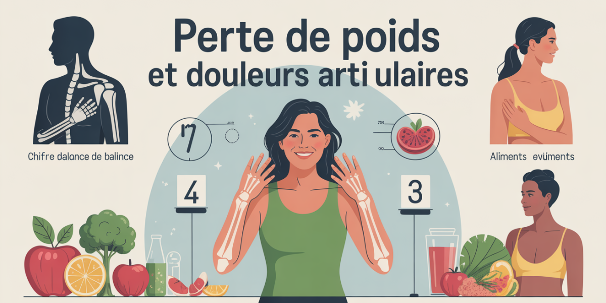 infographie perte de poids et douleurs articulaires