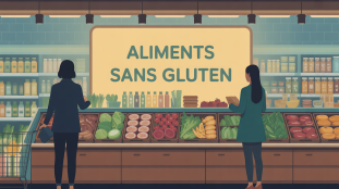 Supermarché moderne aliments sans gluten