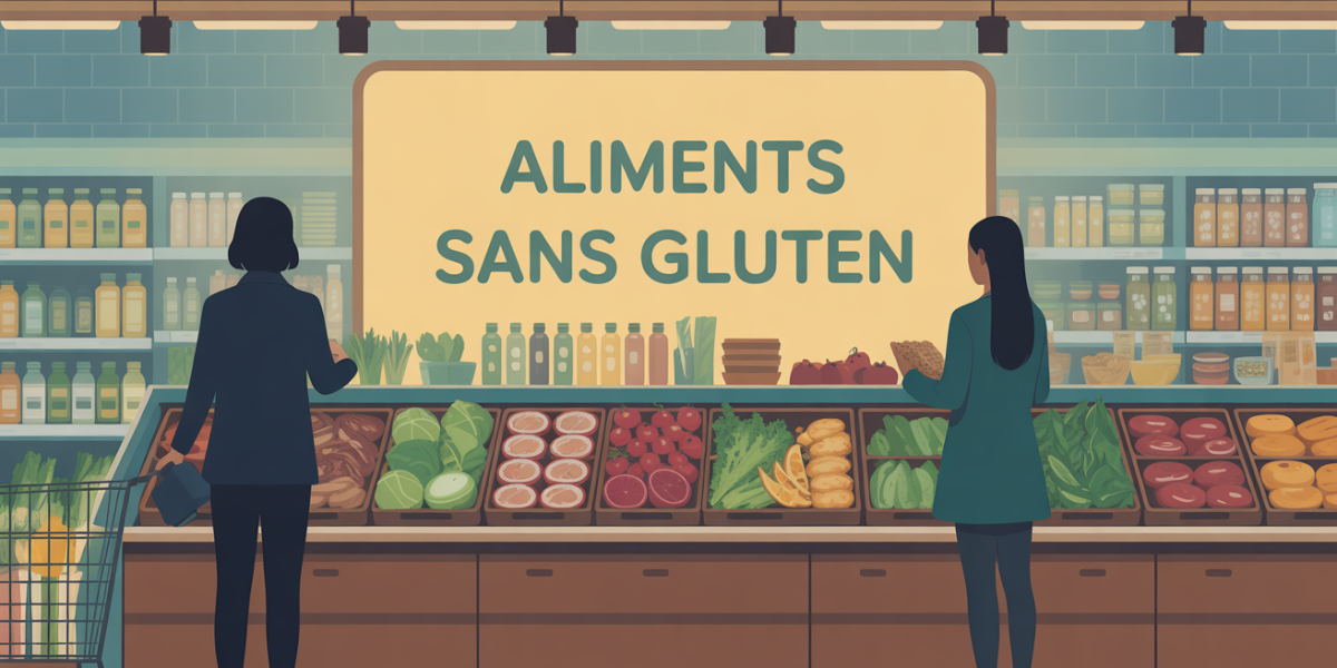 Supermarché moderne aliments sans gluten