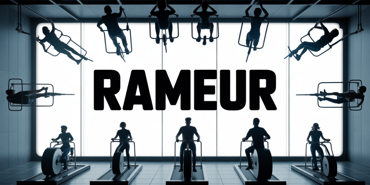 vue rameur moderne entrainement