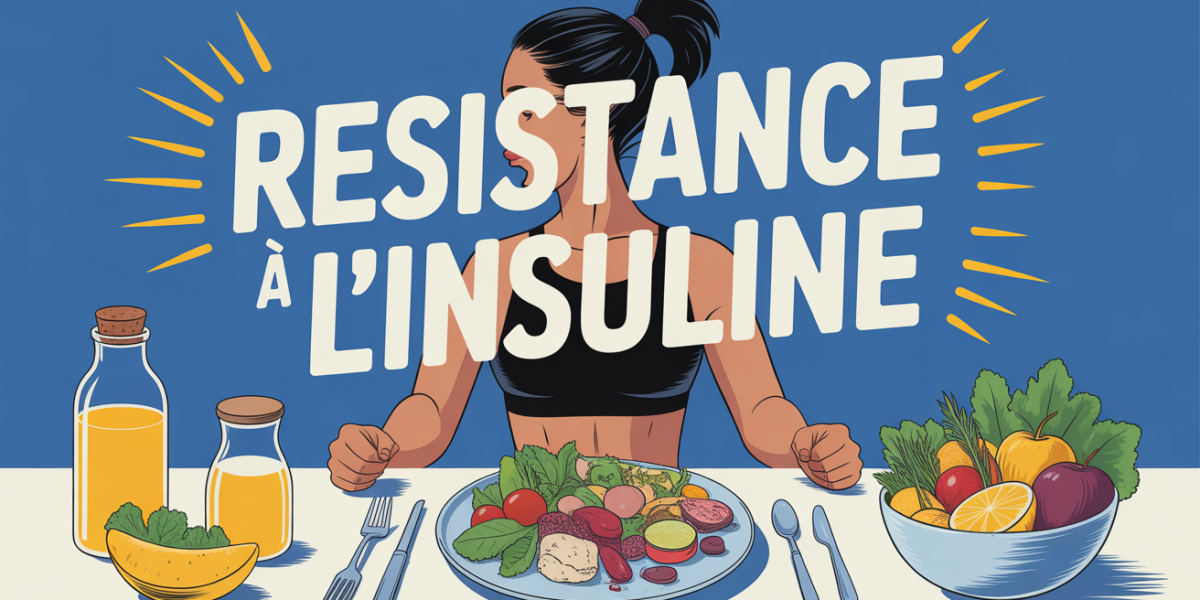 Silhouette sportive devant assiette pour resistance a l'insuline