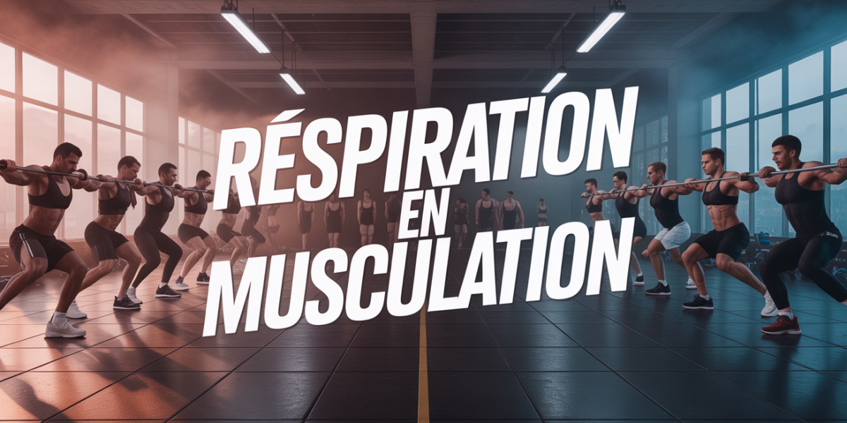Salle de sport, personnes s'entraînant, respiration visible musculation