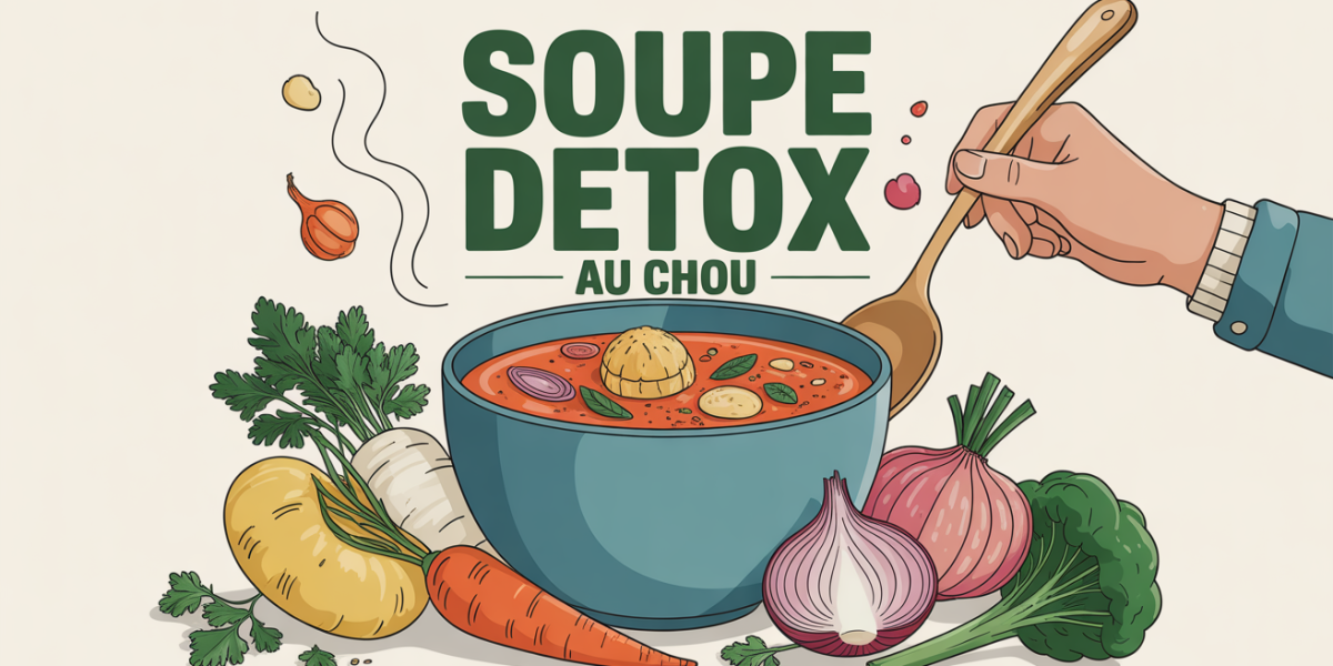 Soupe detox au chou bol legumes frais perte poids
