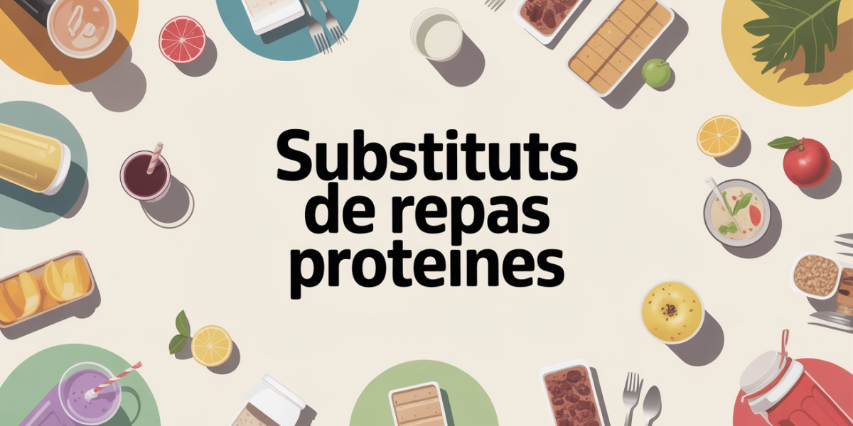 Substituts de repas protéinés sur table moderne