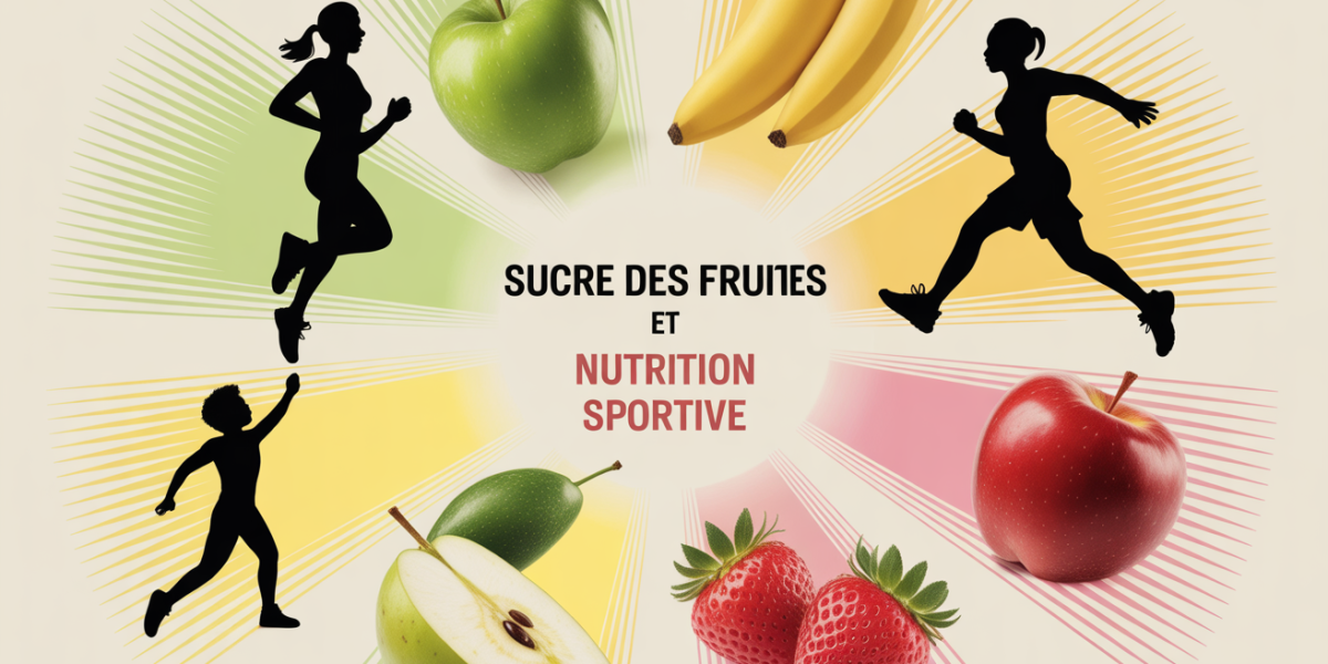 fruits variés et sportifs autour du thème sucre nutrition énergie