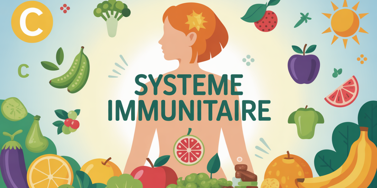 illustration systeme immunitaire vitamines c d zinc