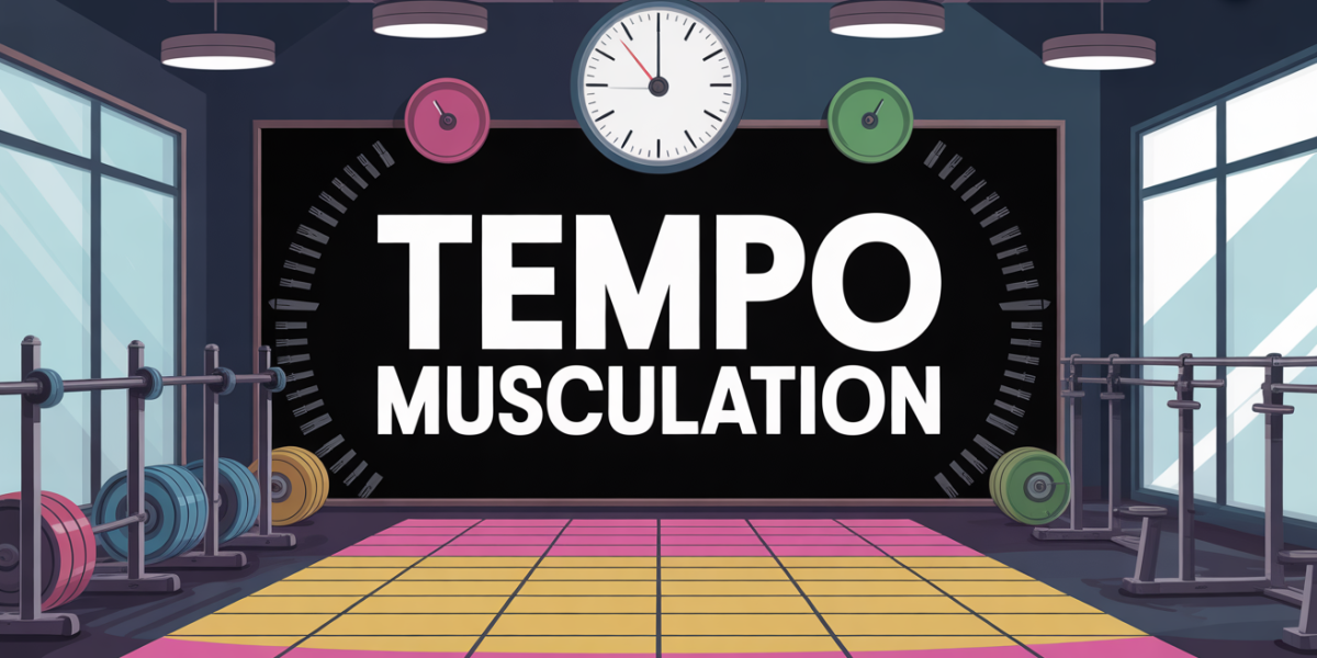 tempo musculation haltères silhouettes chronomètre
