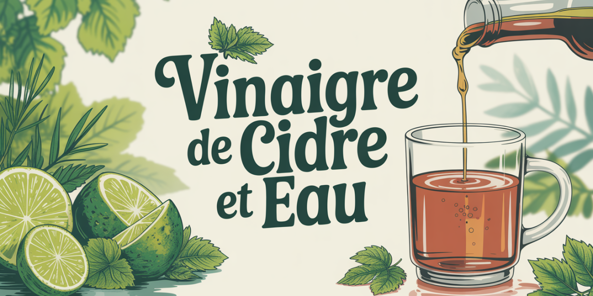 verre d'eau vinaigre de cidre texte vinaigre de cidre et eau