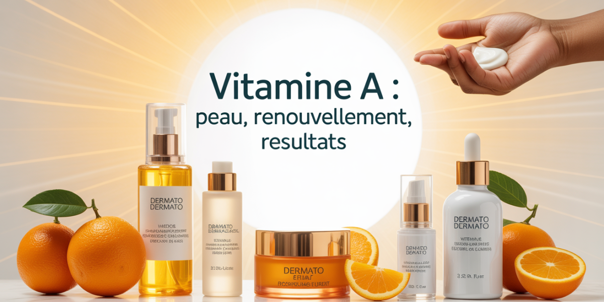illustration vitamine A produits dermatologiques peau