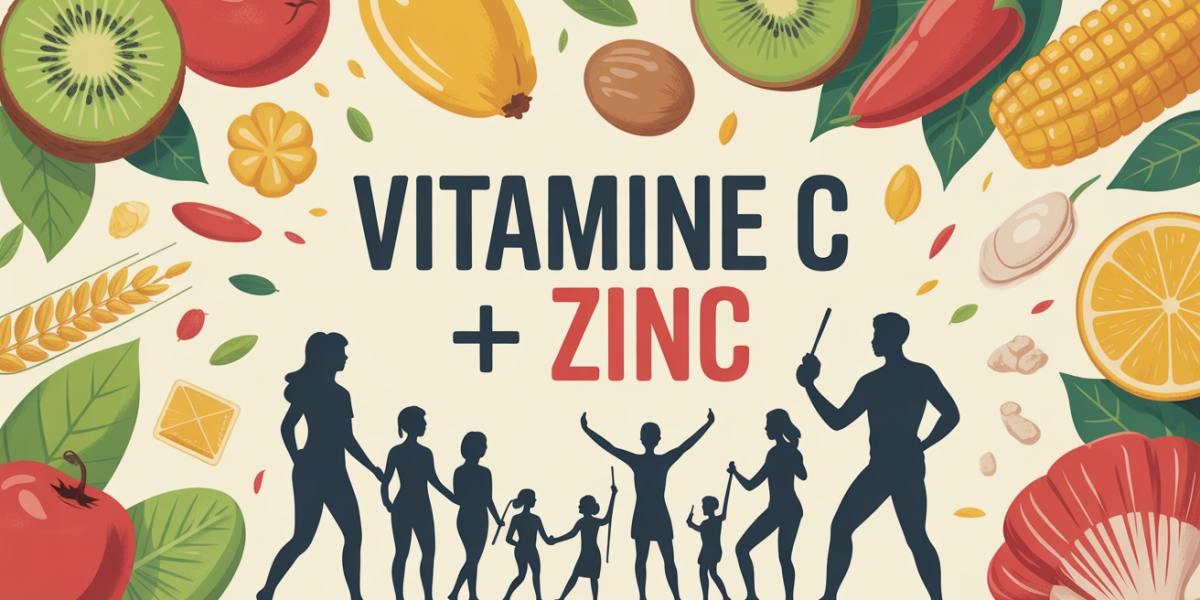 Familles sportifs aliments vitamine C zinc