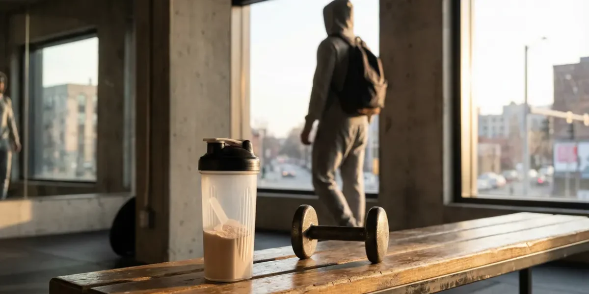 whey recuperation musculaire shaker haltère salle de sport
